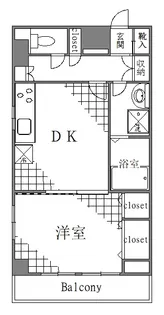 メゾンドヴィレ浅草橋【6階】の間取り