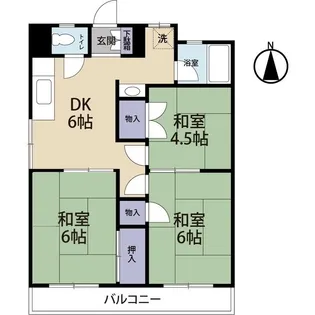 中村ハイツ【3階】の間取り