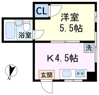 エルマンションB【1階】の間取り