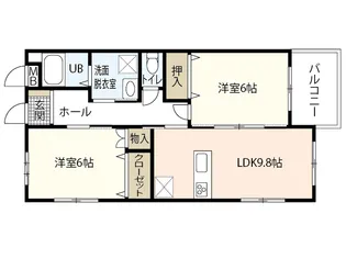 レジデンス花柳A棟【1階】の間取り