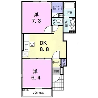 フォレストウイング・K II【1階】の間取り