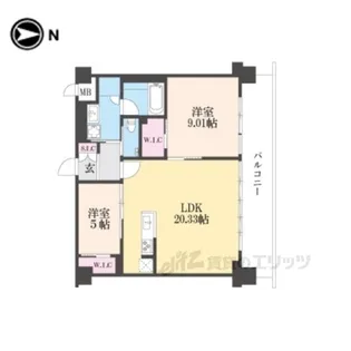 プレジオ宝塚ASIAN【3階】の間取り
