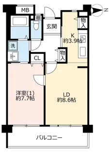 URフレール西新井第一【3階】の間取り