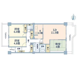 パークシティ溝の口D棟【7階】の間取り