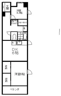 第1荒井プレイス【4階】の間取り