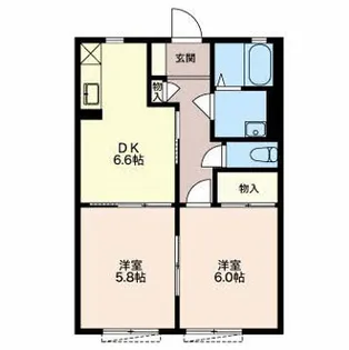 メゾン平岡【1階】の間取り