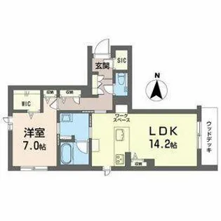 エグゼスト ネロ【1階】の間取り