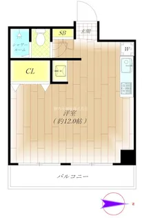 第31宮廷マンション【5階】の間取り