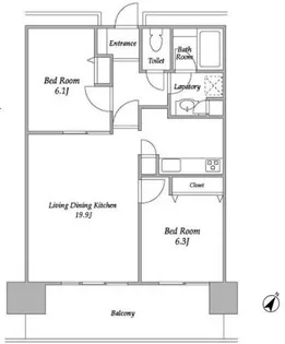 プラザタワー勝どき【26階】の間取り