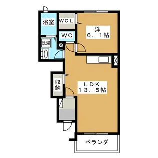 エーデルアンジュA【1階】の間取り