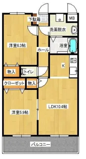 ユーミーライツェント【2階】の間取り