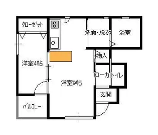 ブルージュ青山【1階】の間取り