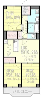 ライオンズガーデン百合ヶ丘【5階】の間取り