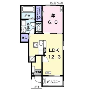 ルナパークA【1階】の間取り