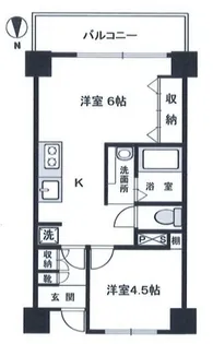 清澄ガーデンサイド【6階】の間取り