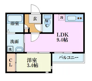 Grandtic中筋【1階】の間取り