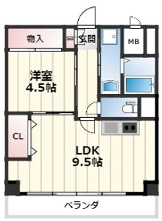 パークモダン新大阪【4階】の間取り
