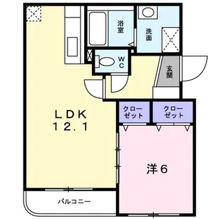 イーストサイドストリート【2階】の間取り