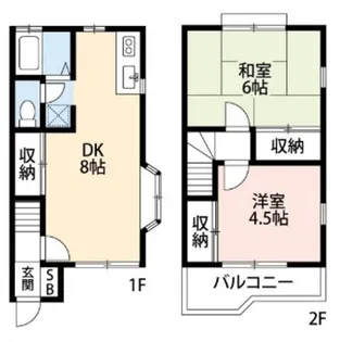KE6番館B棟【2階】の間取り