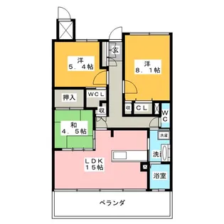 サンマンションアトレ津新町【6階】の間取り