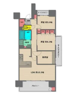 パークナード新梅田アーバンパレス【3階】の間取り