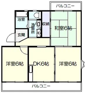 スカイコート高尾台【2階】の間取り