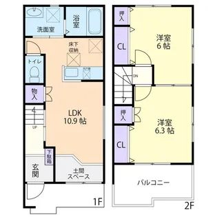 Ouest Colline(ウェスト コリーヌ)の間取り