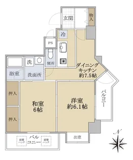 グランドメゾン山坂町【2階】の間取り