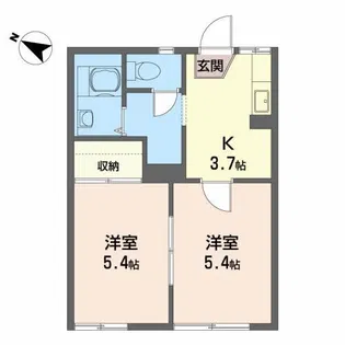 コーポ・パル【1階】の間取り