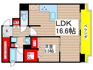 プレサンスロジェ泉【5階】の間取り