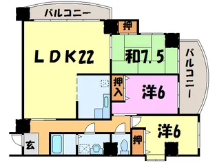 メゾン筑波嶺(熊谷市銀座)【3階】の間取り