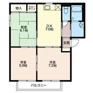 バリュージュヤマトA【2階】の間取り