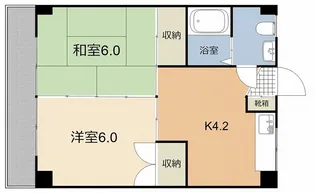 白百合荘【2階】の間取り