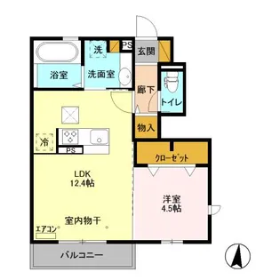 クレスト【1階】の間取り