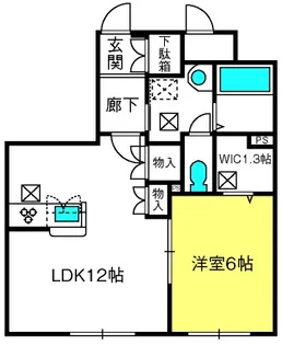 シャルマン南鳩ヶ谷【1階】の間取り