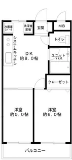 コーポ・ナッツ成田【2階】の間取り