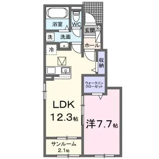 ヴァン ヴェール【1階】の間取り