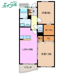 ジェルメ マキ【1階】の間取り