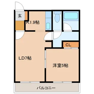 ダイアパレス三条【4階】の間取り