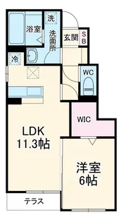 サウススクエア 2番館【1階】の間取り