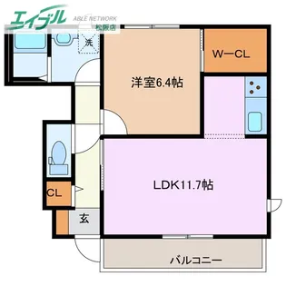 ファミーユスズキ F【1階】の間取り