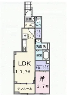 グラン イリーデ【1階】の間取り