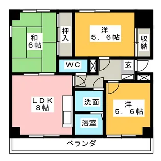 リエス新宿町【10階】の間取り