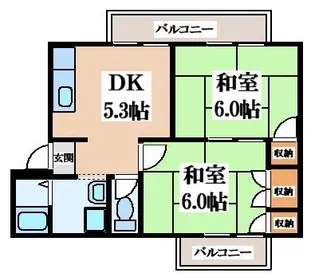 フラット・タームー【2階】の間取り