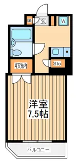ベルハイム立川【1階】の間取り