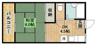 ユーハイツ【2階】の間取り
