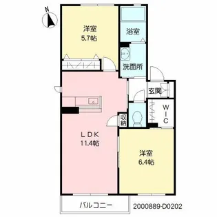 グランドソレイユ柏の森 D棟【2階】の間取り
