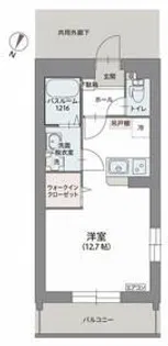 コリーヌ デュ リオン【1階】の間取り