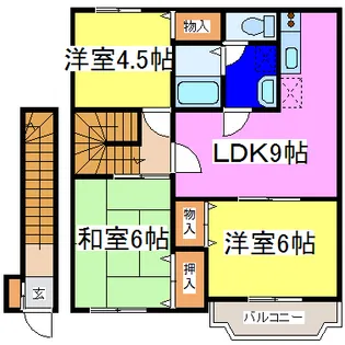 あさひのハイツ【2階】の間取り