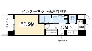 インベスト京都白川【3階】の間取り